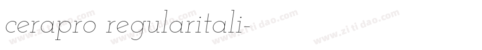 cerapro regularitali字体转换